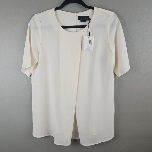Hatch The Pullover Ivory Short Sleeve Blouse Size 1 Maternity - Picture 1 of 9